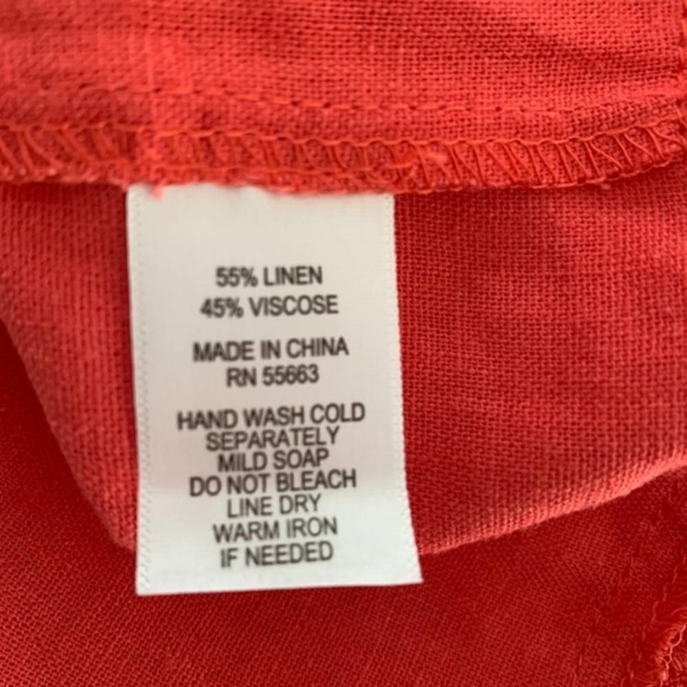 Sigrid Olsen Orange Linen Lace‎ Dress NWT Small - Picture 3 of 7